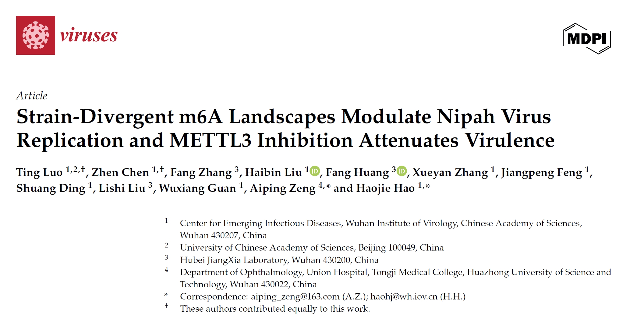 Nipah virus m6A pathway illustration